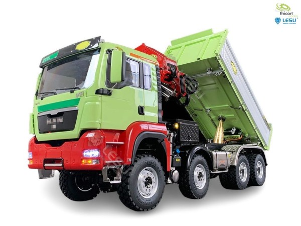 Thicon 55068 1:14 8x8 3-way tipper with loading crane MAN TGS ARTR