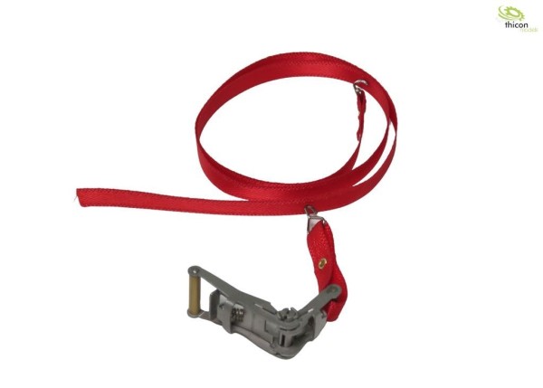 Thicon 20157 1:10 ratchet strap with stainless steel ratchet function, red