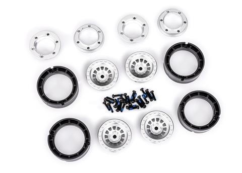 Traxxas 9881-SLVR Wheels, 1.0, 6061-T6 aluminum (silver-anodized)