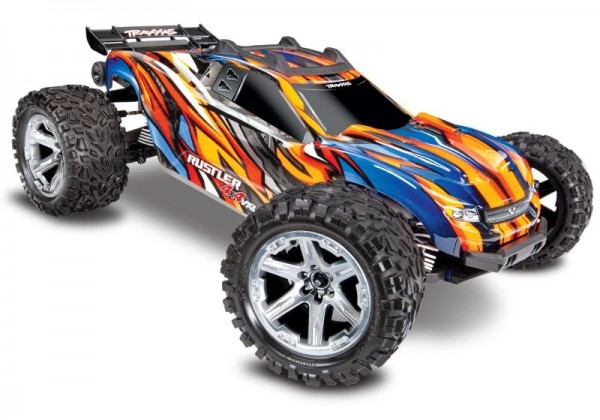 Traxxas 67076-4ORNG Rustler 4x4 VXL green/blue RTR ex battery/charger 1/10 4WD Stadium Truck Brushless