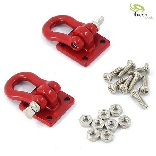 Thicon 20000 Scale Shackle with metal flange red powder coated