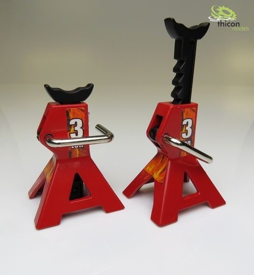 Thicon 20078 1:14/1:10 Car jack red 3t adjustable 2pcs