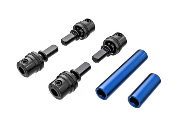 Traxxas 9751-BLUE Driveshafts, center, male (steel) (4)/ driveshafts, center, female, 6061-T6 aluminum