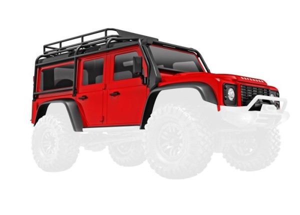 Traxxas 9712-RED Body, Land Rover® Defender®, complete, red