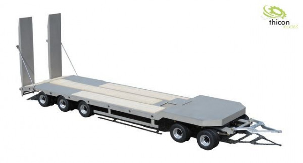 Thicon 55000 1:14 low loader trailer 5-axle stainless steel