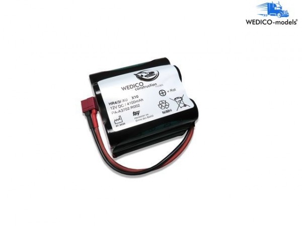 Wedico 3132 battery 12V 4.1 Ah for CAT D9T