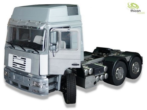 Thicon models 55041 1:14 6x6 MAN F2000 metal tractor-trailer