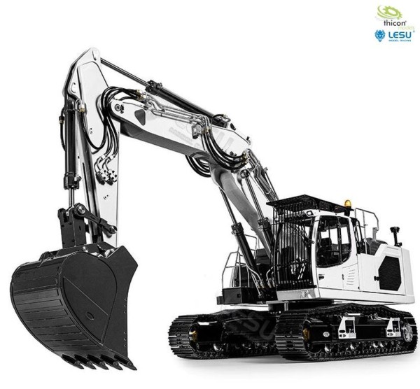 Thicon 58354-RTR 1:14 crawler excavator L945R RTR with adjustable boom white, PL18 LESU