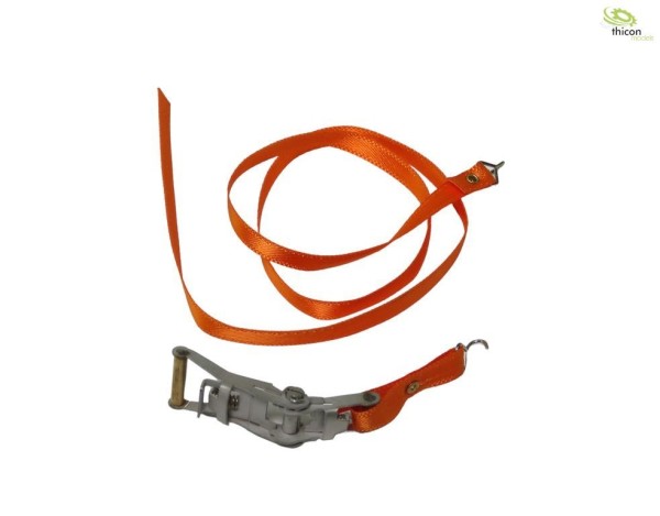 Thicon 20156 1:10 ratchet strap with stainless steel ratchet function, orange