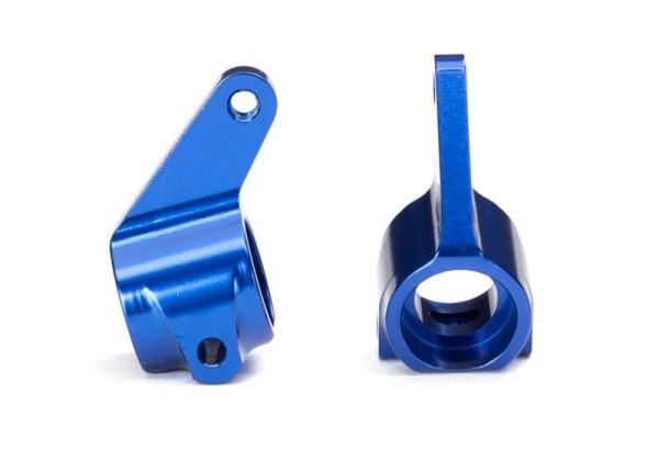 Traxxas 3636A Steering blocks, Rustler®/Stampede®/Bandit (2) blue anodized