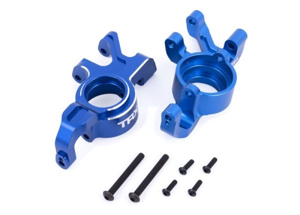 Traxxas 7836-BLUE Aluminum Steering Blocks, blue, for XRT, X-MAXX