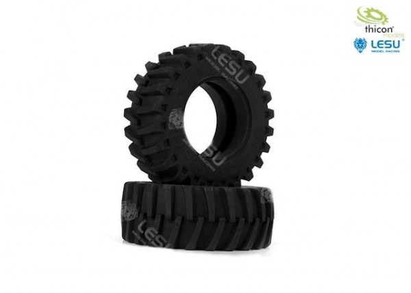 Thicon 50316 1:16 pair of tractor tires in front